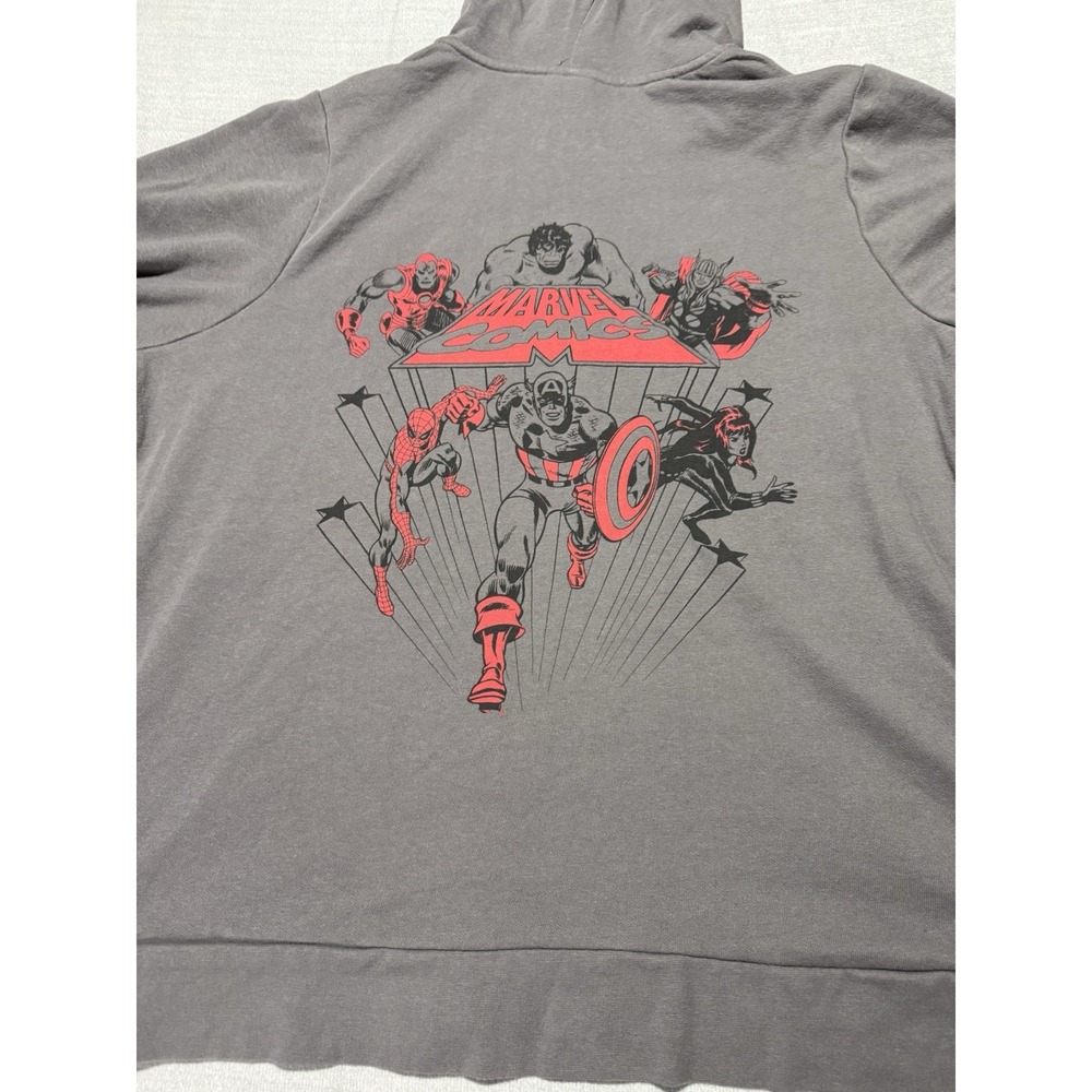 Marvel Comics Quarter Hoodie Sweatshirt‎ Women's Size 3 Red Avengers Graphic